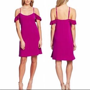 CECE by CYNTHIA STEFFE Cold Shoulder Ruffle Sleeve Dress